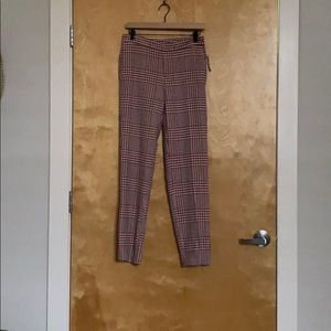 Pink Plaid Elastic Waist Dress Pants NWT